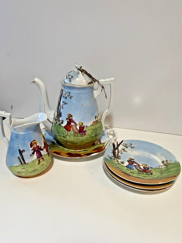 Vtg porcelain tea set - porcelain,