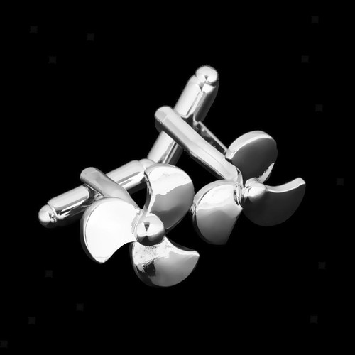 Propeller cufflinks sailing - cufflinks,