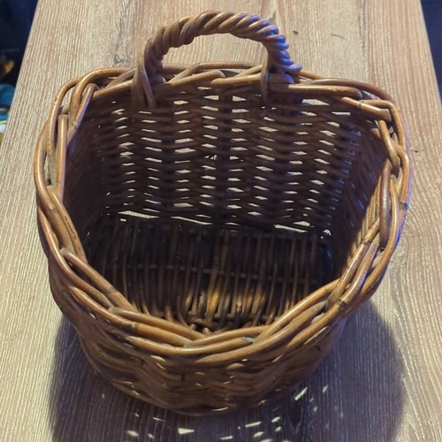 Vintage woven wicker hanging - woven,