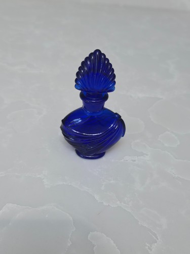 Cobalt blue perfume bottle