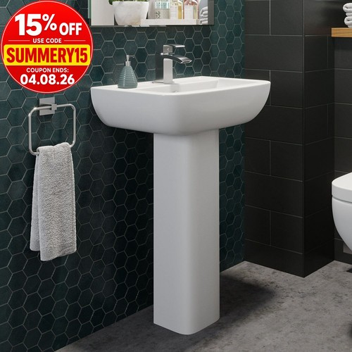 Ceramic modern square basin - square,