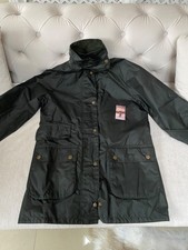 WOMEN’S BARBOUR TAIN WAXED JACKET UK 10 Sage/An RRP £250