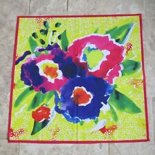 Lush Cosmetics greenspun fabric bright floral knot wrap square scarf bandana
