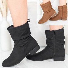 LADIES WOMENS FLAT ANKLE ZIP