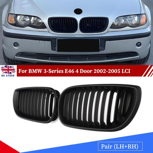 Matte black front kidney - black,