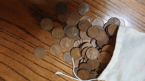 Roll wheat pennies from - wheat,