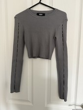 Ego grey cropped jumper