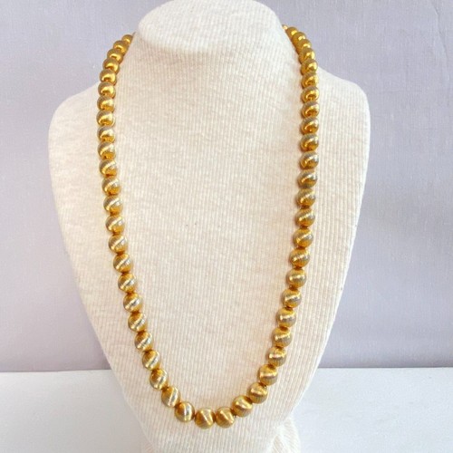 Gold tone textured spiral - textured, bead