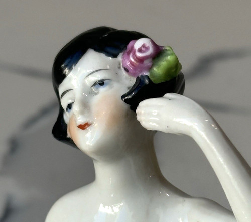 Antique german porcelain pin - antique,