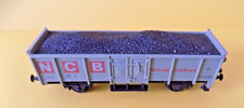 LOADED N.C.B. IRON SIDED GREY COAL WAGON OO GAUGE BY LIMA CONTINENTAL COUPLINGS