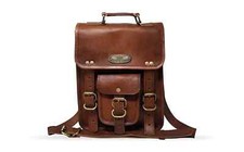 Goat Leather Bag Men's Messenger Satchel Genuine Brown Vintage Laptop Real New