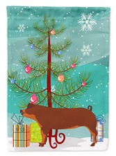 Duroc Pig Christmas Flag