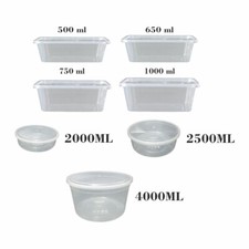 50x Clear Plastic Food