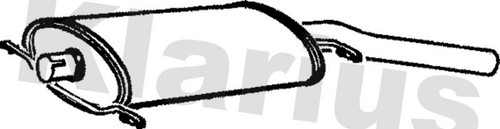 Rear muffler - fits, vw
