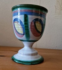 Tintagel Pottery "Dragon Eye" Hand Painted Goblet