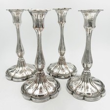 SET 4 CRESTED 9" CANDLESTICKS
