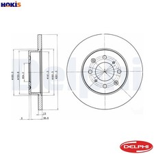 2x BRAKE DISC BG3262 FOR MG