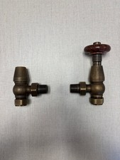 BaysWater Brass Traditional Thermostatic Angled Radiator Valves BAYV107 (041921)