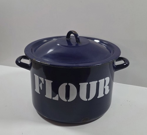 Vintage dark blue enamelware - blue,