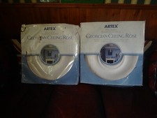 !! £50  !! - 2  x 54CM diam PLASTER ARTEX GEORGIAN THEMED  CEILING ROSES