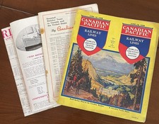 Lot 25 Canadian Pacific Railway Lines Hotel Summer 1938 Brochure train Timetable