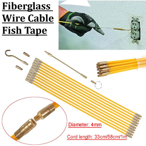 Fiberglass cable pulling - fiberglass, rods