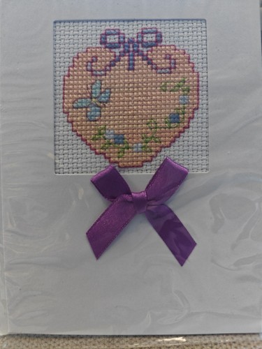 Handmade cross stitch - cross, card