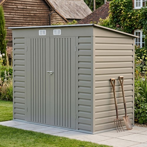 8x4ft metal garden shed - garden,