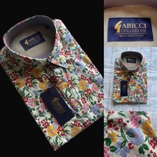 Gabicci Short Sleeve Casual Shirt, XL, Multi Floral, 100% Cotton, BNWT