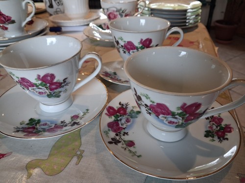 Vintage floral rose - , tea