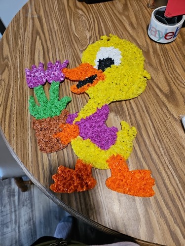 Vintage melted plastic - melted, popcorn