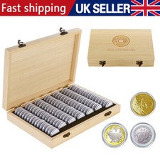 100Pcs Coin Capsules Wooden