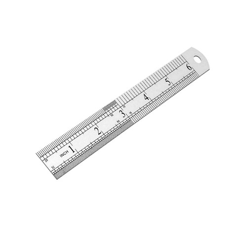 Double side ruler stainless - double,