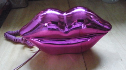 Novelty vintage hot pink lips - vintage,