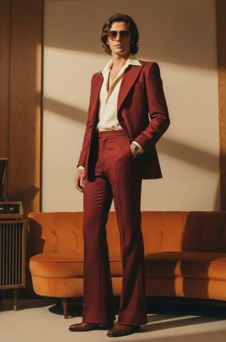 Flared suit 70s - flared,