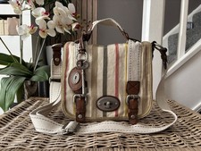 Fossil striped canvas turnlock