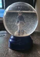 Vintage skier snow globe dutch - vintage,