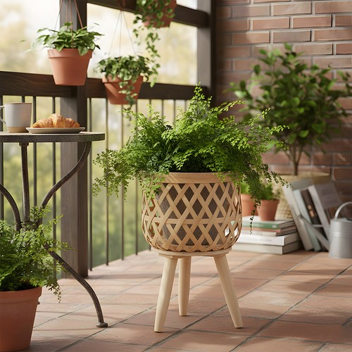 Flower stand rattan - flower,