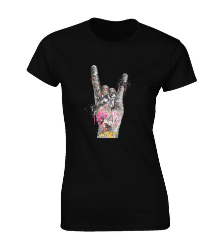 Rock hand banksy ladies - banksy, t