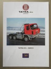 TATRA 815 - 260N12 TRUCK original 1990s Sales Leaflet Brochure with Czech text