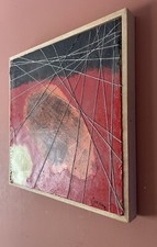 2002 Abstract Mixed Media Painting On Board 34cm x 35.5cm