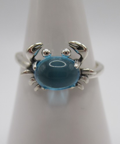 925 sterling silver cute crab - silver,