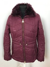 BARBOUR Womens Puffer Ladies Burgundy Parka Puffa Jacket MidLength  Size 10