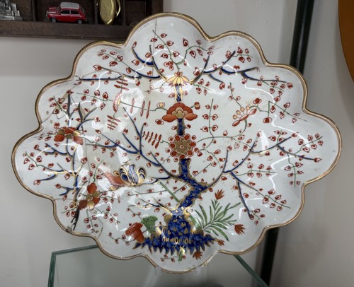 Antique derby imari tree - imari,