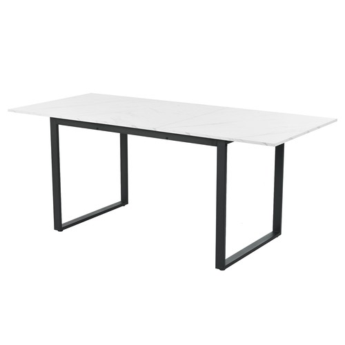 Dining table with black metal - table,