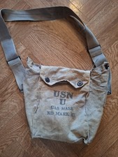 Original WW2 US Navy gas mask bag,  ND MARK III with Strap
