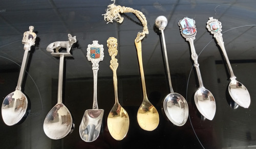 Varied souvenir spoons - varied,