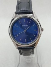Citron L123L Mens Quartz Watch, Working, New Battery, Nice Used Condition Blue