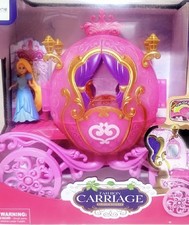 Beautiful Princess Carriage Series Girls' Dream Toy Set With Lights And Dresses