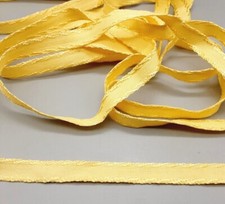 Vintage Remnant of Ribbon Braid Trim Yellow - Crafts Sewing Furnishing 4m x 12mm